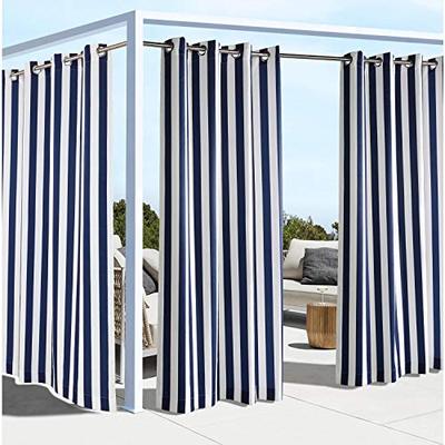 Outdoor Decor Coastal Stripe 108 Cabana Panel Navy