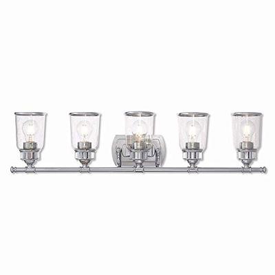 Livex Lighting 10515-05 Lawrenceville Polished Chrome 5 Light Bath Vanity