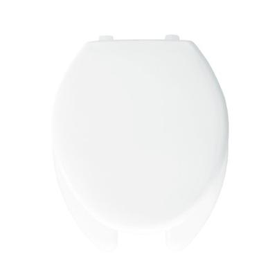 Bemis 1950 000 Plastic Open Front with Cover Elongated Toilet Seat, White