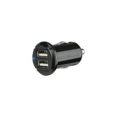 StrikeDRIVE pro USB Car Charger, Dual Port, USB, Black (SOSUSBC242M)