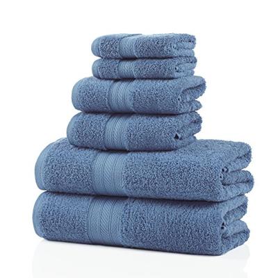 Superior 700 GSM Long Staple 100% Combed Cotton, Durable, Plush and Absorbent 6-Piece Single Ply Tow