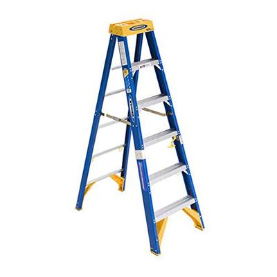 Werner OBEL06 Old Blue Electricians 375-Pound Duty Rating Fiberglass Stepladder/Job Station, 6-Foot
