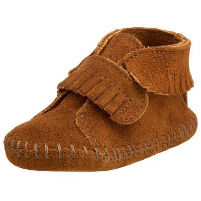 Minnetonka Front Strap Bootie (Inf/Tod) -Brown (2 Infant)