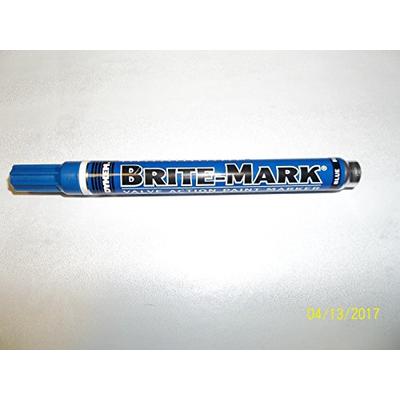 Lot of 12 Dykem #84001 Brite Mark medium tip BLUE industrial paint marker