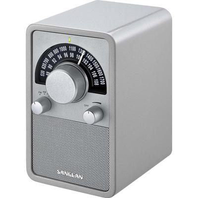 Sangean AM FM Wooden Radio Silver