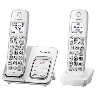 PANASONIC Expandable Cordless Phone System with Answering Machine and Call Block - 2 Cordless Handse