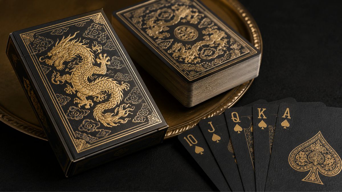 Golden Dragon PVC Playing Cards: A Stylish Waterproof Deck for Casual Gamers and Collectors