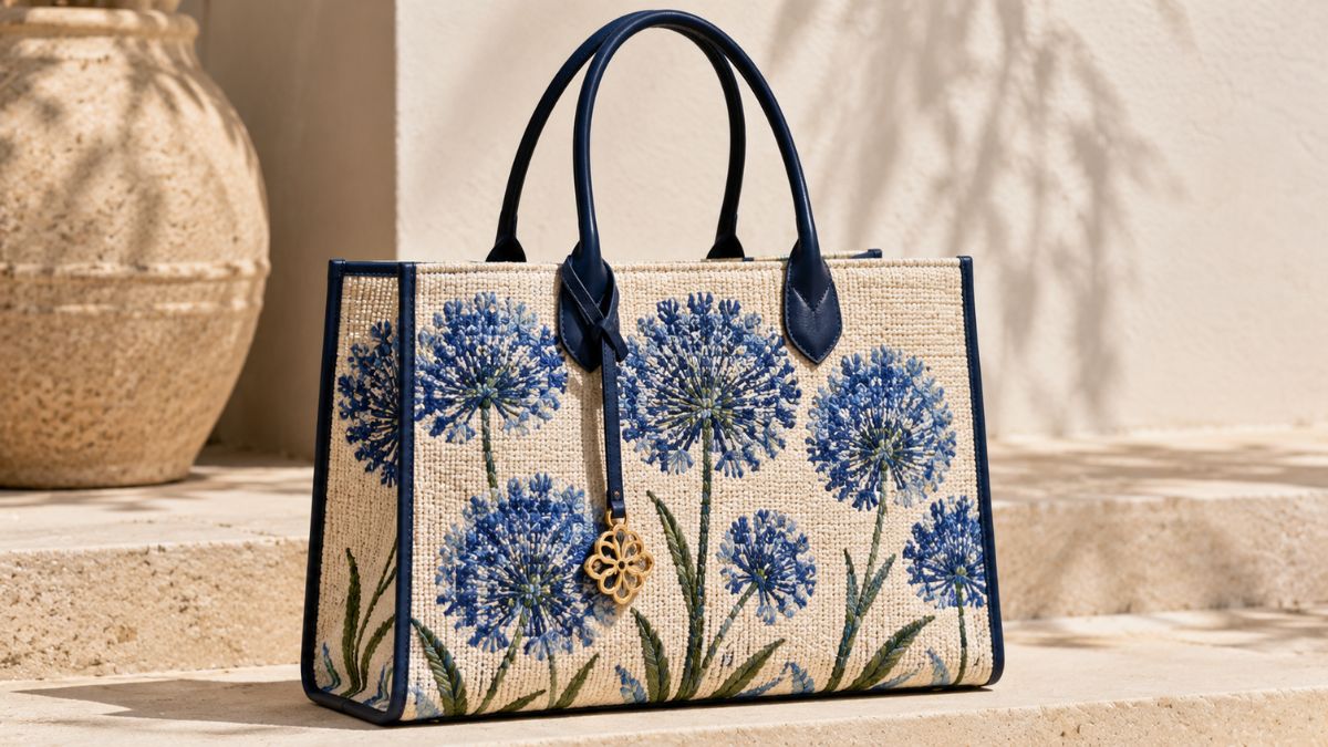 Oscar de la Renta Allium Printed TRO Bag: A Sophisticated Accessory for Elegant Occasions