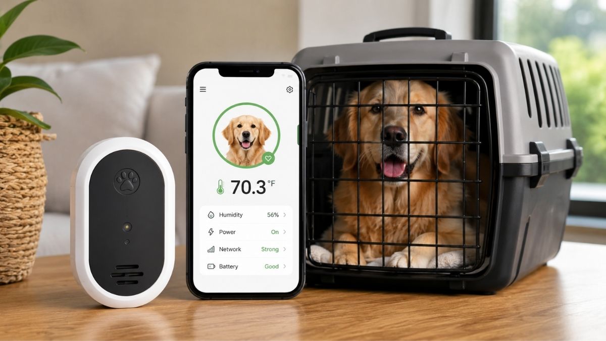 Waggle 4G Pet Temperature Monitor Lite for Safer Pet Travel and Remote Monitoring